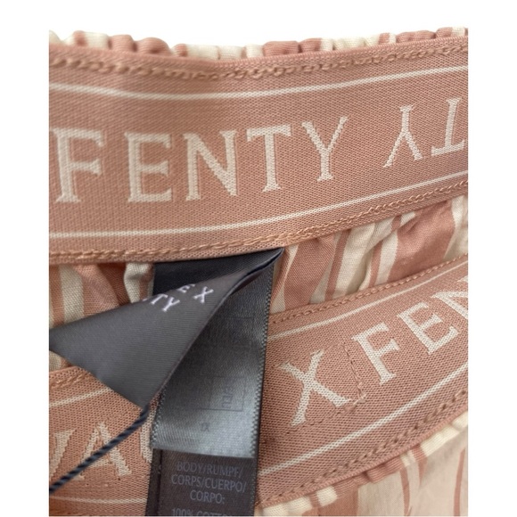 Savage X Fenty 2-Piece Sleep Set Women’s Size 1X Peach Stripes Pajamas NWT - Picture 7 of 8